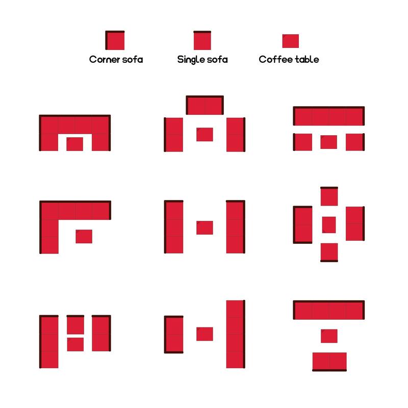 7-piece Rattan Wicker Sectional Sofa, Outdoor Patio Furniture
