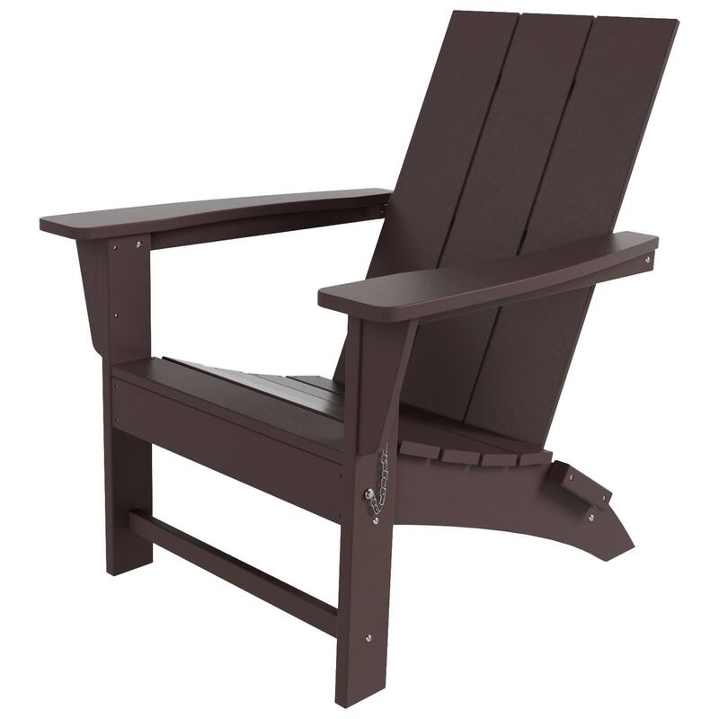 Shoreside Modern Eco-Friendly All Weather Commercial-Residential Folding Adirondack Chair