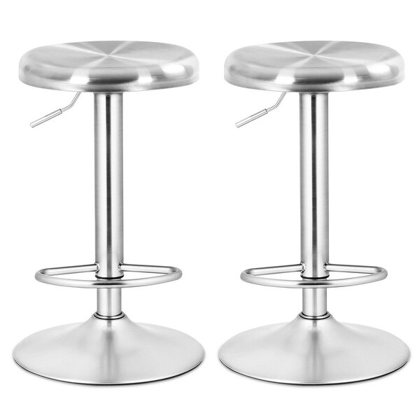 Shop Costway 2 Pcs Brushed Stainless Steel Swivel Bar ... (600 x 600 Pixel)