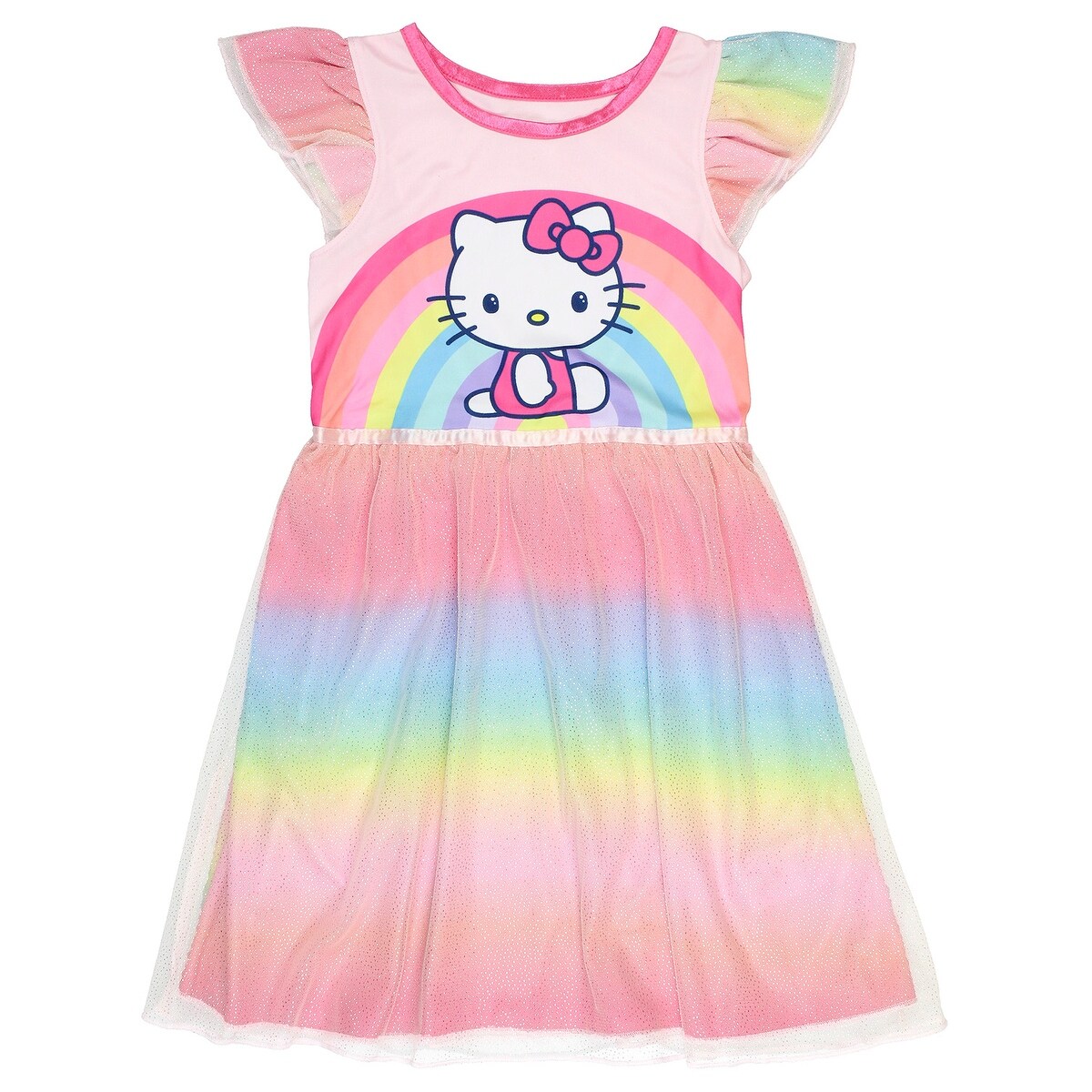 Shop Hello Kitty Girls Pajamas Rainbow Shimmer Dressy Nightgown
