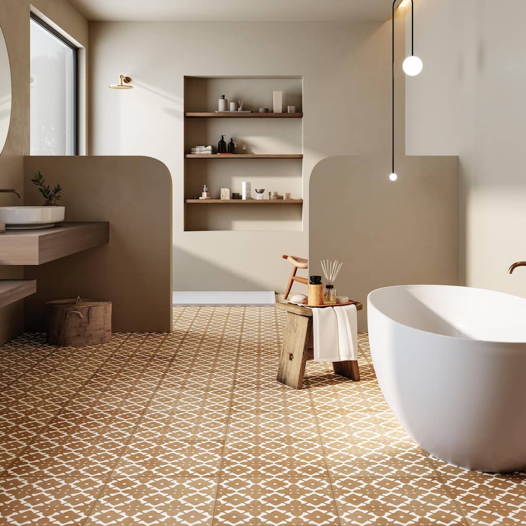 Merola Tile Bari Fortuna Terra 12-7/8" x 12-7/8" Porcelain Floor and Wall Tile