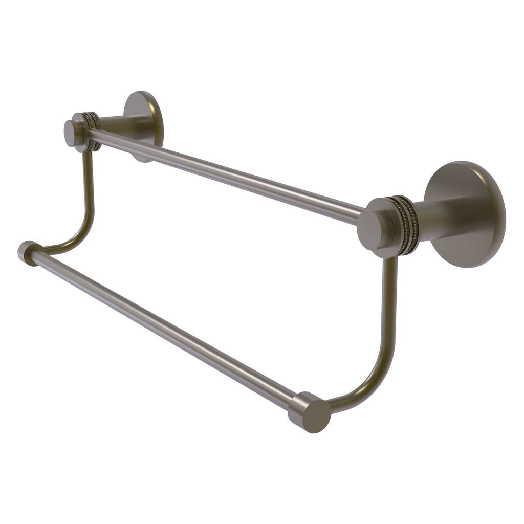 Allied Brass Mercury Collection 30 Inch Double Towel Bar with Dotted Accents