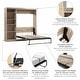 preview thumbnail 30 of 39, Bestar Pur Full Murphy Bed with Shelving Unit (84W) in Chocolate