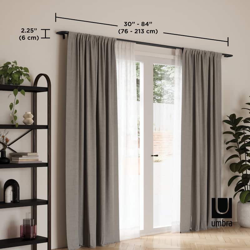 Umbra Twilight Double Curtain Rod Set Ideal For Blackout Curtains
