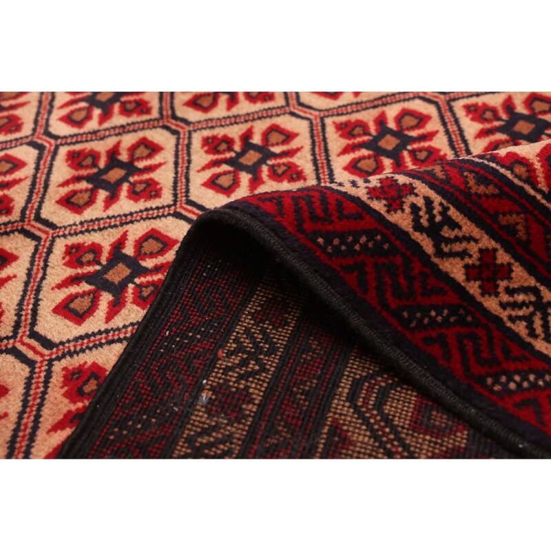 ECARPETGALLERY Hand-knotted Teimani Beige, Red Wool Rug - 2'11 x 4'11