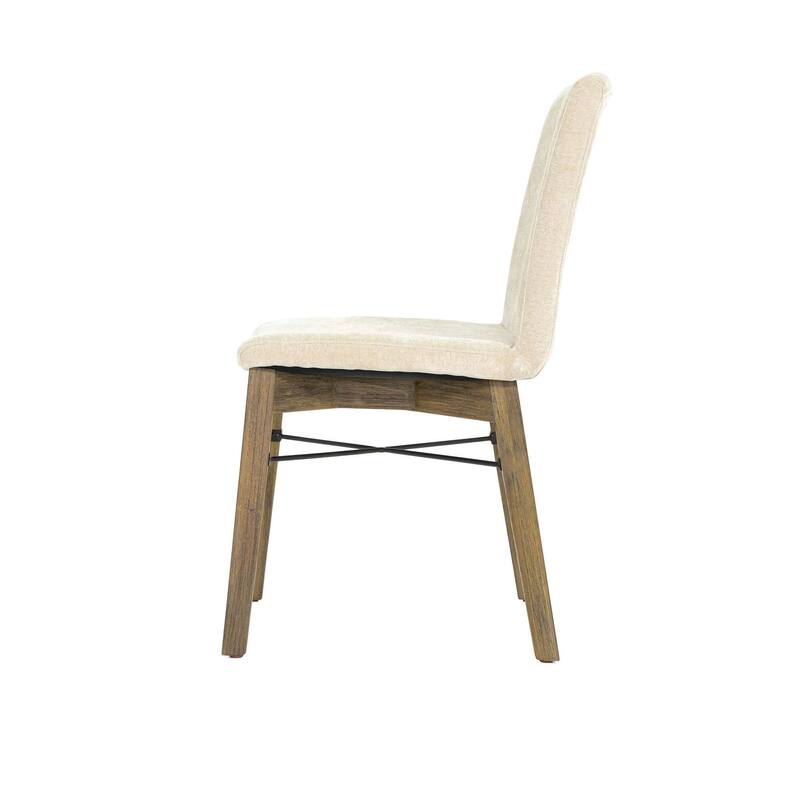 Ziggy Upholstered Acacia Dining Chair (Set of 2)