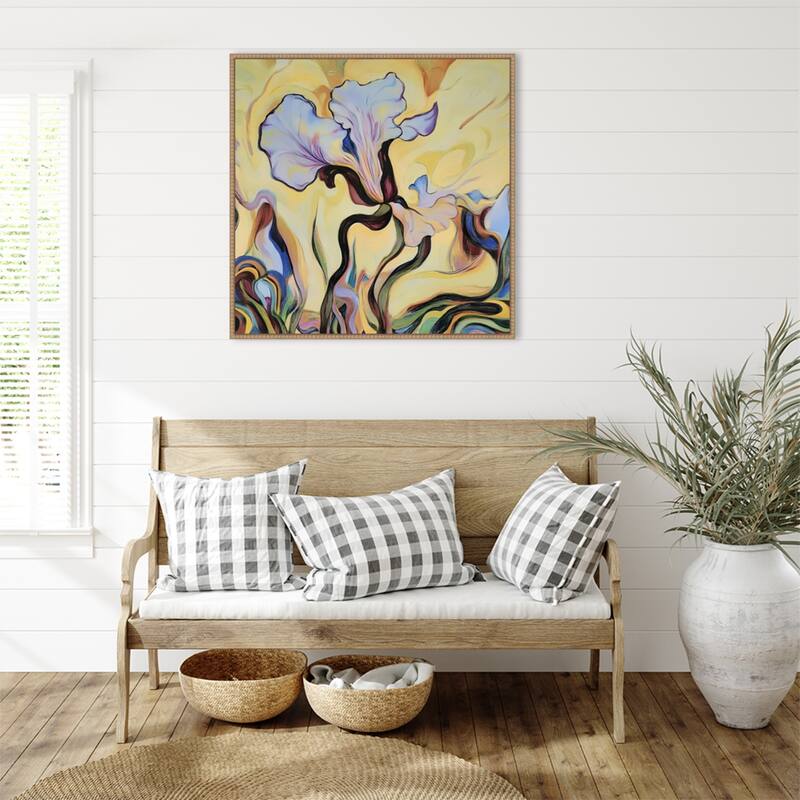 Iris In Mallorca by Elena Avanesova Framed Canvas Wall Art Print