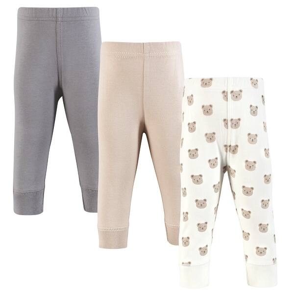 slide 1 of 1, Hudson Baby Cotton Pants and Leggings, Cozy Cutie, 2T Beige Cozy Cutie - 2T