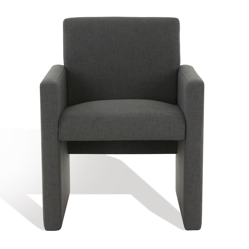SAFAVIEH Couture Gunna Linen Arm Chair - 26" W x 25" D x 33" H - 26Wx25Dx33H