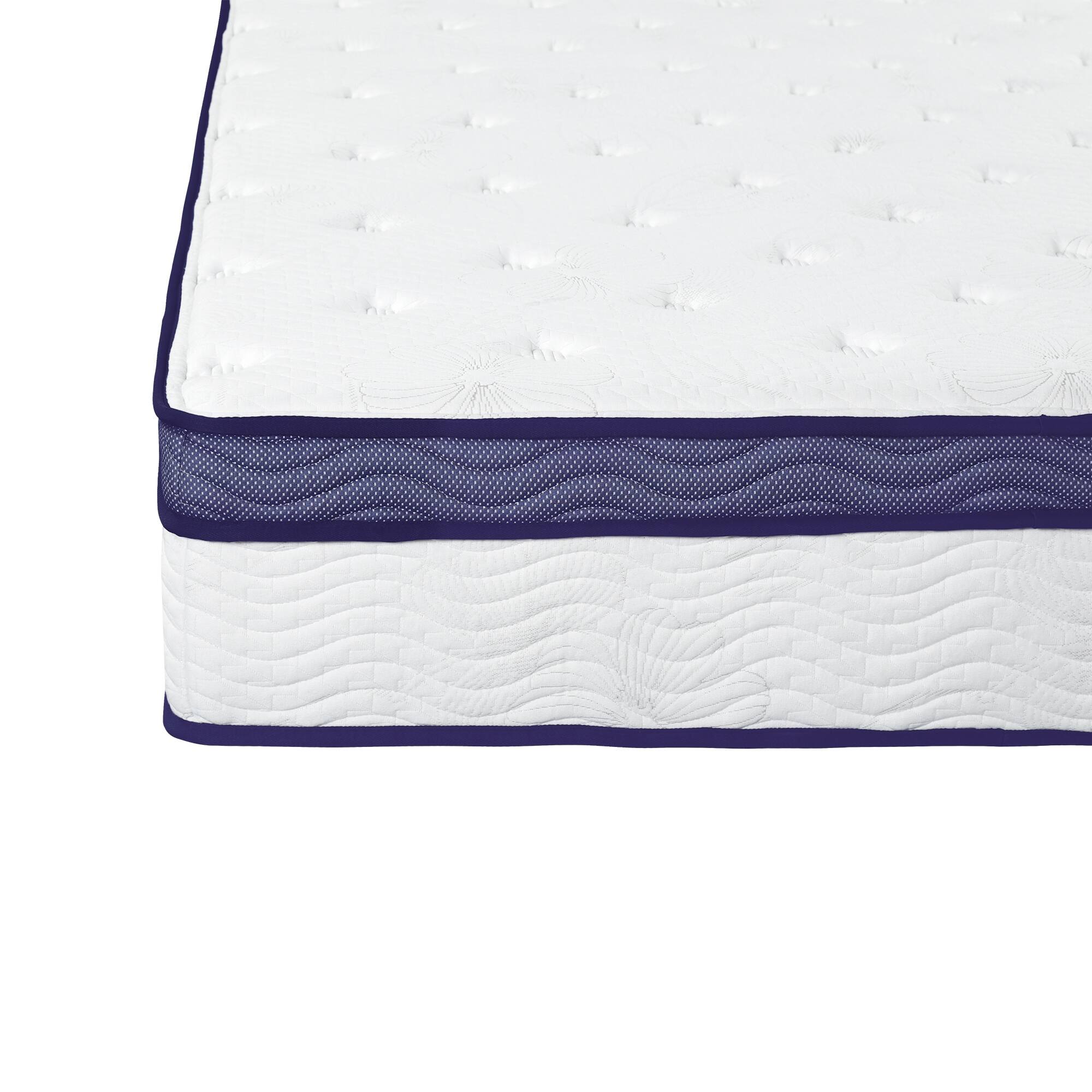 Sleeplanner 12 Inch Euro Top Spring Mattress King Blue Piping Bed Bath & Beyond 31224629