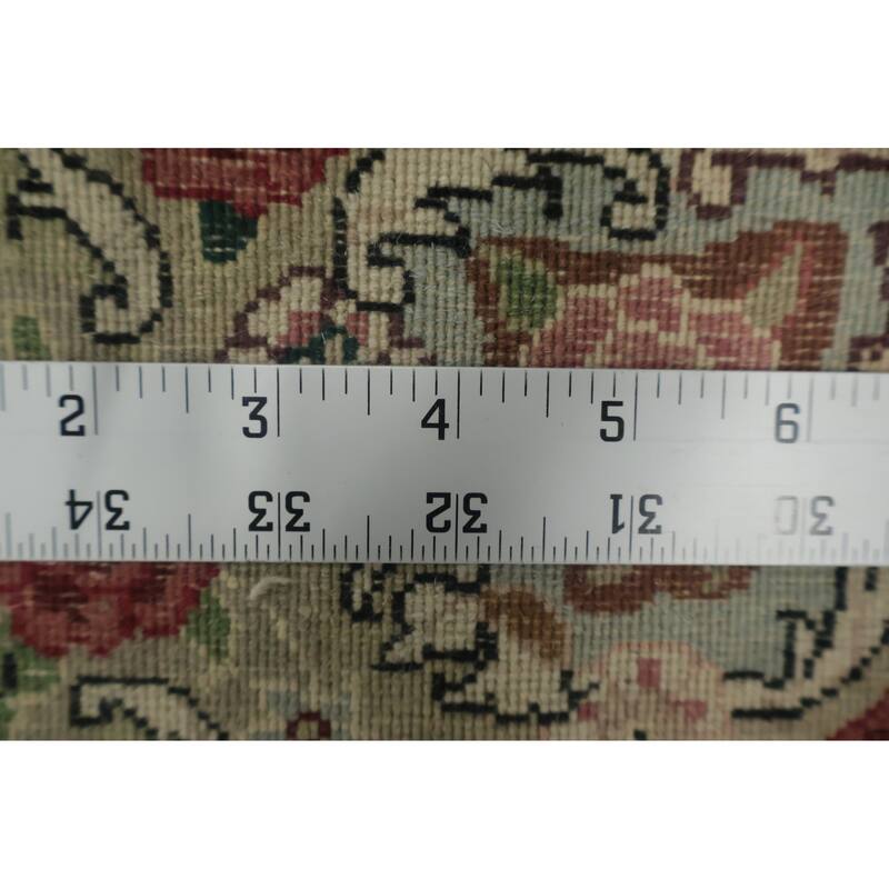 Hand Knotted Oriental 100% Wool Carpet Traditional Floral Black Aubusson Runner Rug - 10' 0'' X 2' 6''