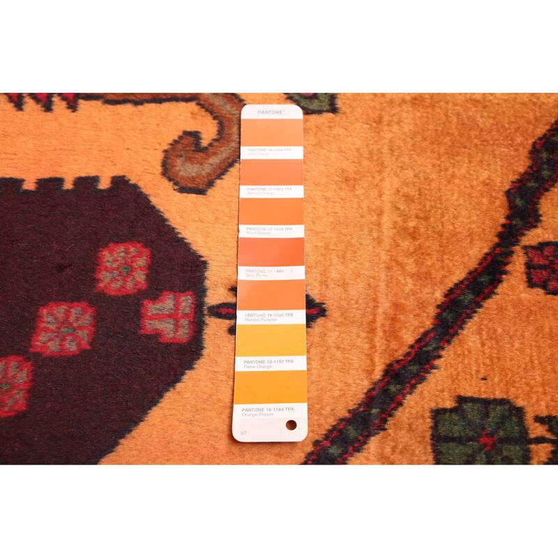 ECARPETGALLERY Hand-knotted Teimani Light Orange Wool Rug - 3'8 x 6'8