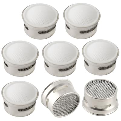 8pcs 21mm Stainless Steel Faucet Aerator Insert Water Filter Accessory - White - 21mm,8pcs