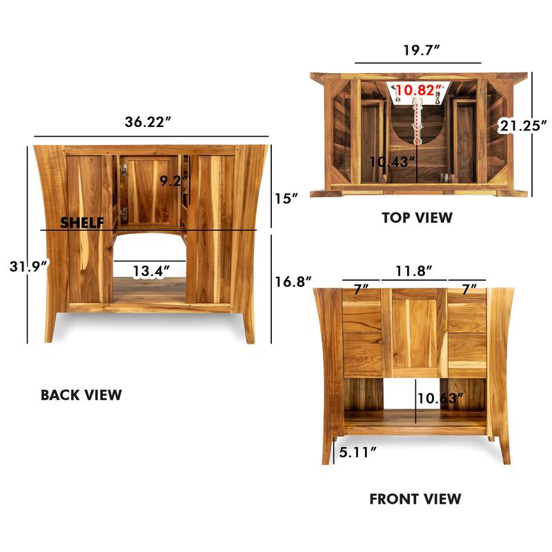 EcoDecors CT-BT-36-1 Curvature, Bathroom Vanity, Bathroom Vanities, Bathroom Vanity Cabinet, Vanity Bathroom, Bath Vanity
