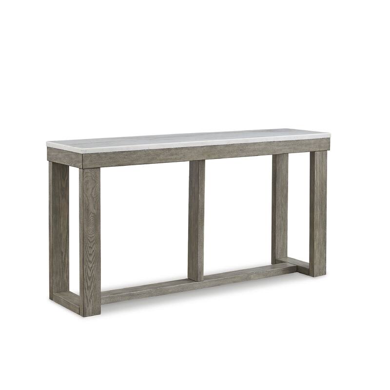 Signature Design by Ashley Loyaska Grayish Brown / Ivory Sofa Table - 64"W x 16"D x 33"H
