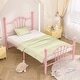 preview thumbnail 15 of 21, VECELO Classic Metal Platform Bed Frame, Twin Size Beds with Shell Style, Storage Space Under Bedframes, Kids Bed