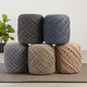preview thumbnail 2 of 13, Vaughn Indoor/ Outdoor Solid Cylinder Pouf - 16"X16"X18"