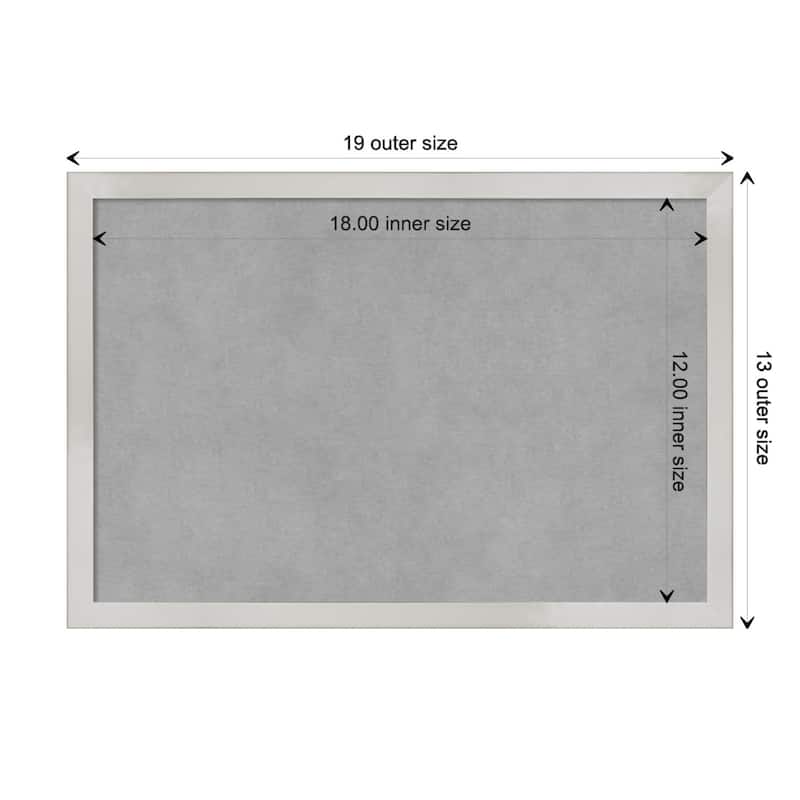 Amanti Art Svelte Silver Framed Magnetic Board - Board Size 18x12