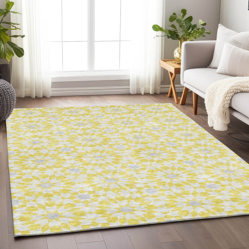Premium Washable Super Soft Modern Mosaic Mayfield Rug