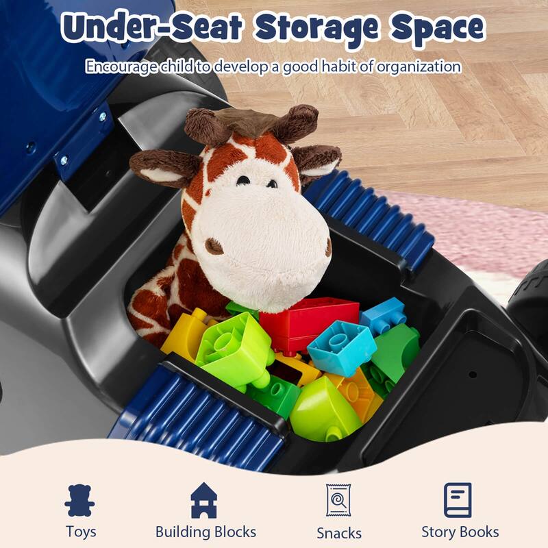 Costway Kids Ride On Push Car with Music Under-Seat Storage Universal