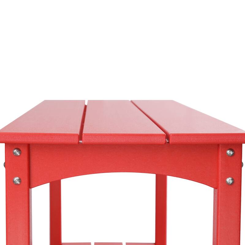 Laguna Hdpe All Weather Outdoor Patio Two Shelf Table