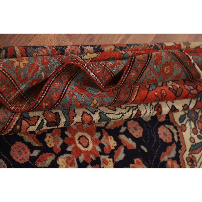 Pre-1900 Antique Sarouk Farahan Persian Rug Hand-Knotted Wool Carpet - 4'3" x 6'2"