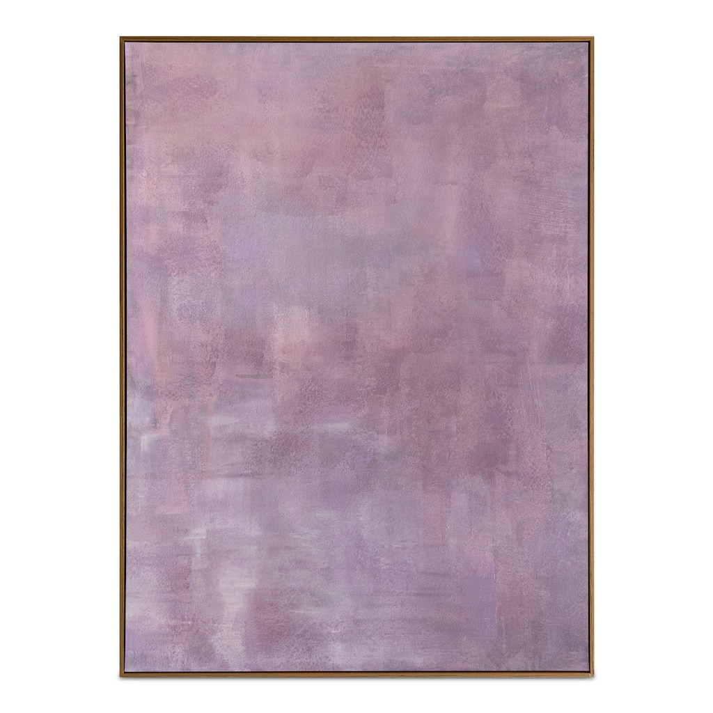 NADAAL STUDIOS Lunessa Framed Painting, Abstract Acrylic on Canvas with Solid Wood Frame Lavender Multicolor
