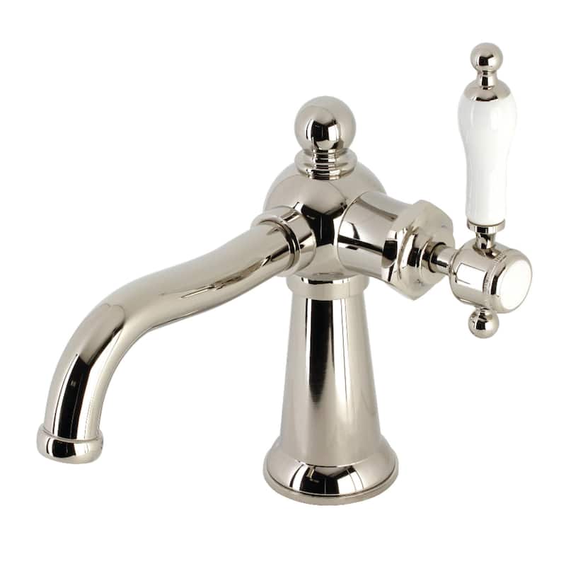 Kingston Brass Nautical 1.2 GPM Deck Mounted Single Hole Bathroom - Polished Nickel