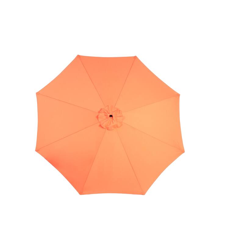 Hanging Patio Umbrella Polyester Parasol with Tilt Adjustment 8 Ribs, for Backyard Poolside - (Dark Green)
