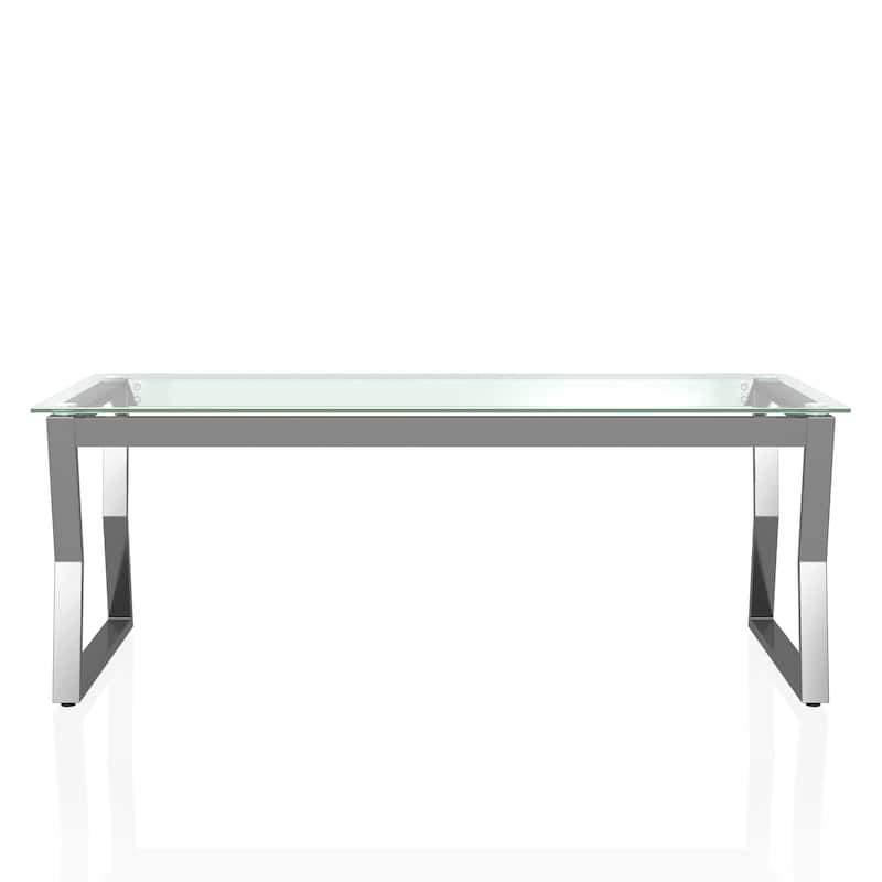 Kiloran Contemporary 47-inch Glass Top Coffee Table by Furniture of America