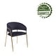 preview thumbnail 15 of 13, Porthos Home Cardi Dining Chairs Set of 2, Velvet Upholstery, Gold Legs