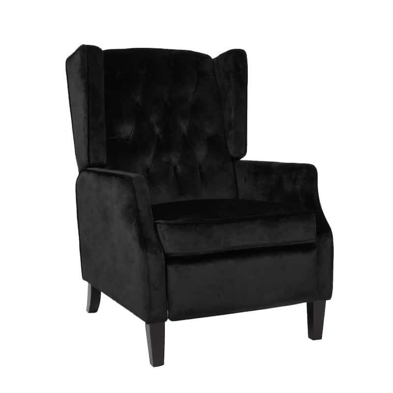 Keating Traditional Wingback Recliner by Christopher Knight Home - Black