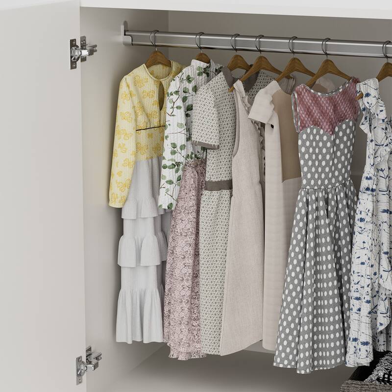 Pocassy 71" Clothing Storage Cabinets with 2 Doors