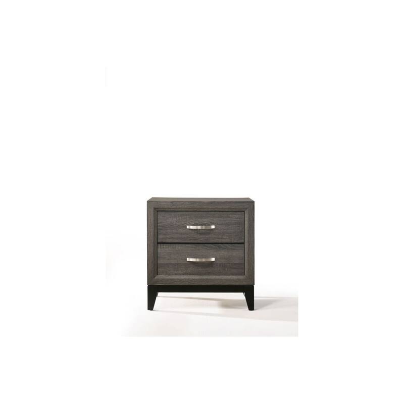 Nightstand with Drawer - Modern Gray Accent Table - Bedroom Side Table - Storage Organizer