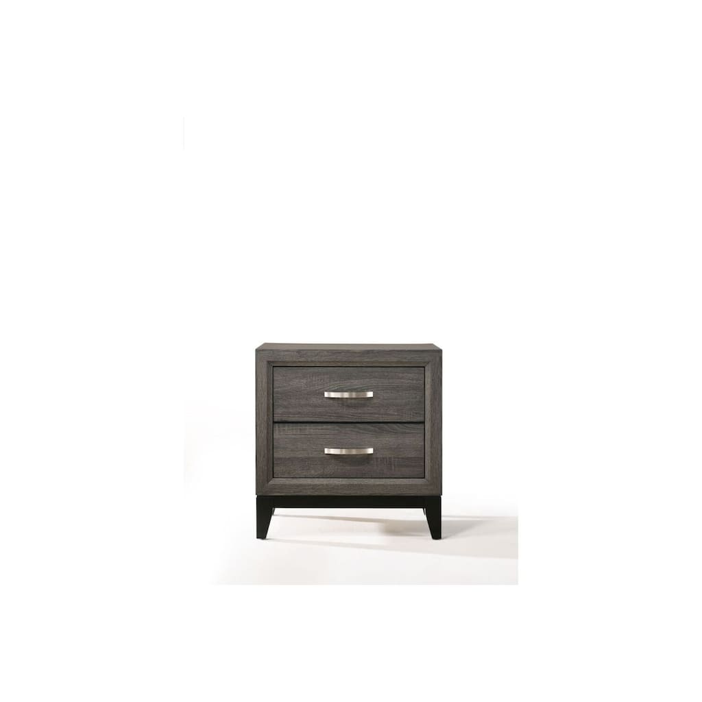 Nightstand with Drawer - Modern Gray Accent Table - Bedroom Side Table - Storage Organizer