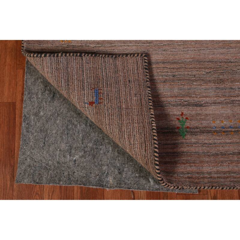 Brown Tribal Gabbeh Indian Rug Handmade Cntemporary Foyer Wool Carpet - 3'0" x 4'11"