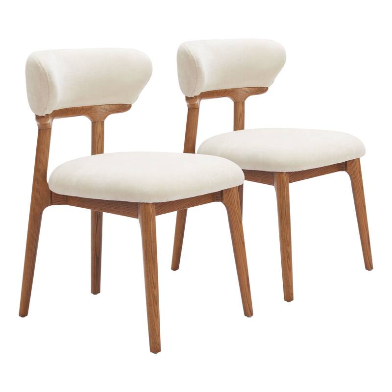 Cedar Dining Chair White & Walnut - White/Walnut