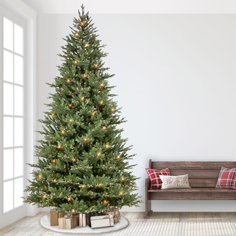 Puleo International 10 ft. Pre-Lit Balsam Artificial Fir Tree