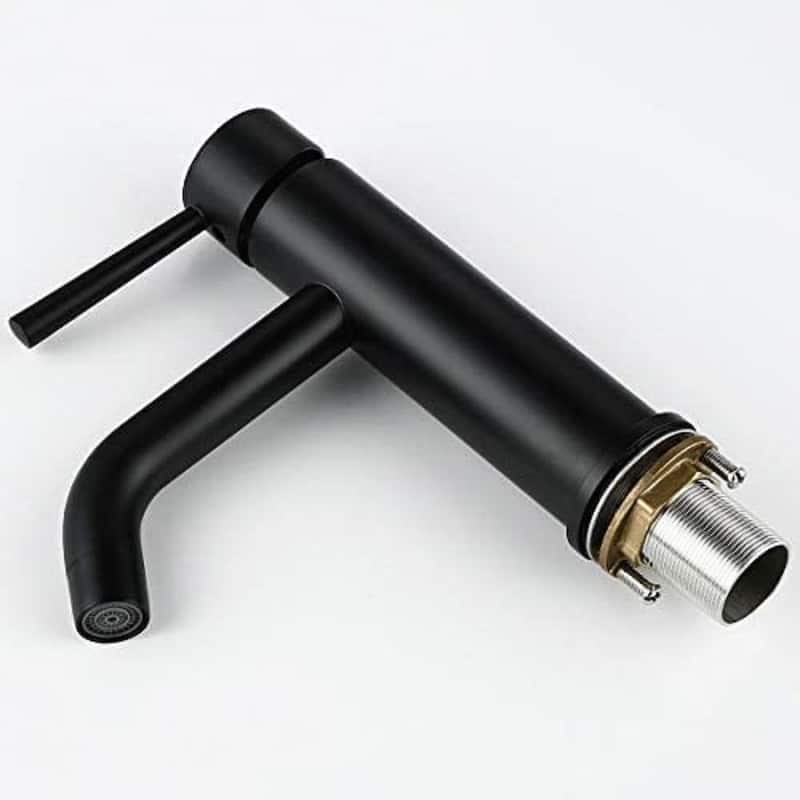 Round Single Hole Single Lever Bathroom Basin Faucet - 3.05*4.9*7.28