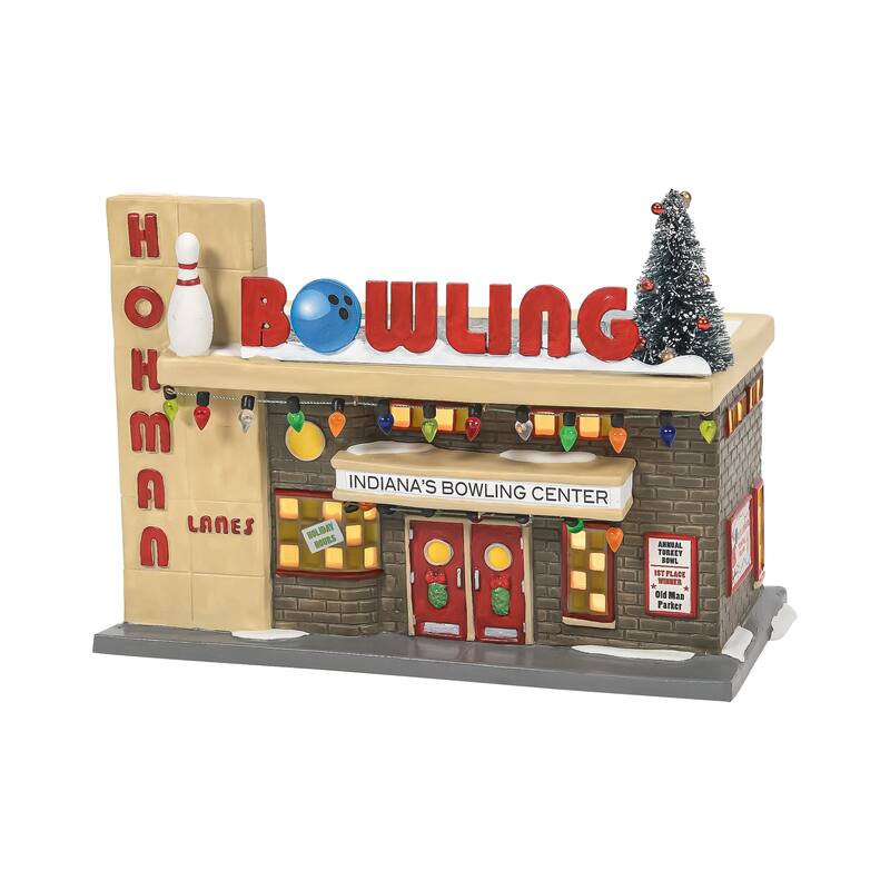 dept 56 hohman lanes bowling lighted christmas building # 6007724
