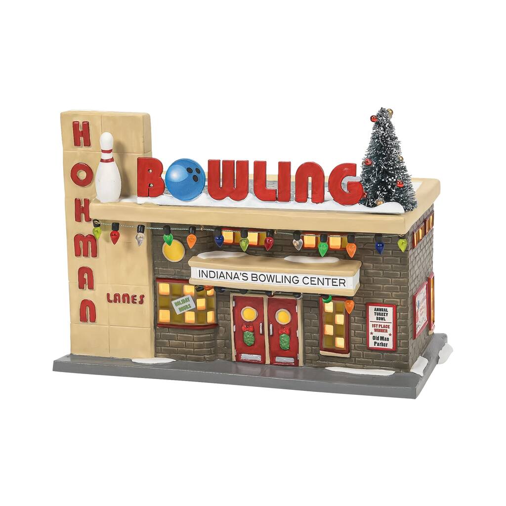 dept 56 hohman lanes bowling lighted christmas building # 6007724