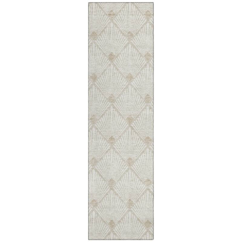 Machine Washable Indoor/ Outdoor Chantille Modern Shells Rug