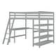 preview thumbnail 22 of 20, Full Size Loft Bed with Built-In Desk, Ladder, and Storage Shelves