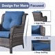 preview thumbnail 91 of 89, Outdoor Wicker High Back Club Chair with Cushions (Set of 2)