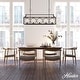 preview thumbnail 15 of 20, Hunter Stone Creek 5-Light Modern Farmhouse Linear Chandelier - Dining Room - Rustic, Transitional