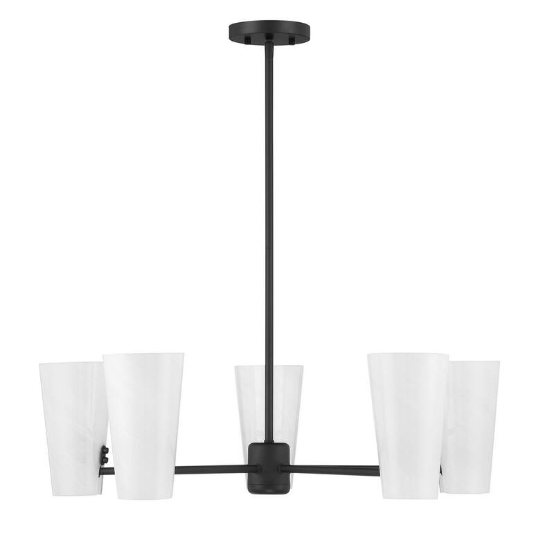4-Light Chandelier By Trade Winds - Matte Black