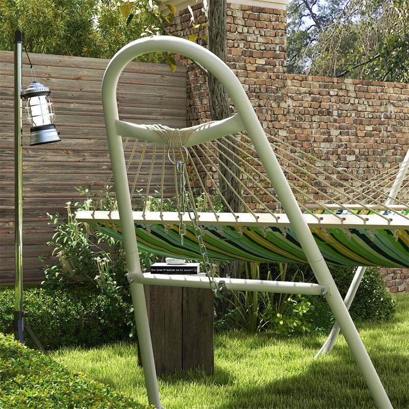 Adjustable Heavy Duty Hammock Stand Powder Coated Steel Supports Up to 550 Pounds Fits Most Brazilian Flat