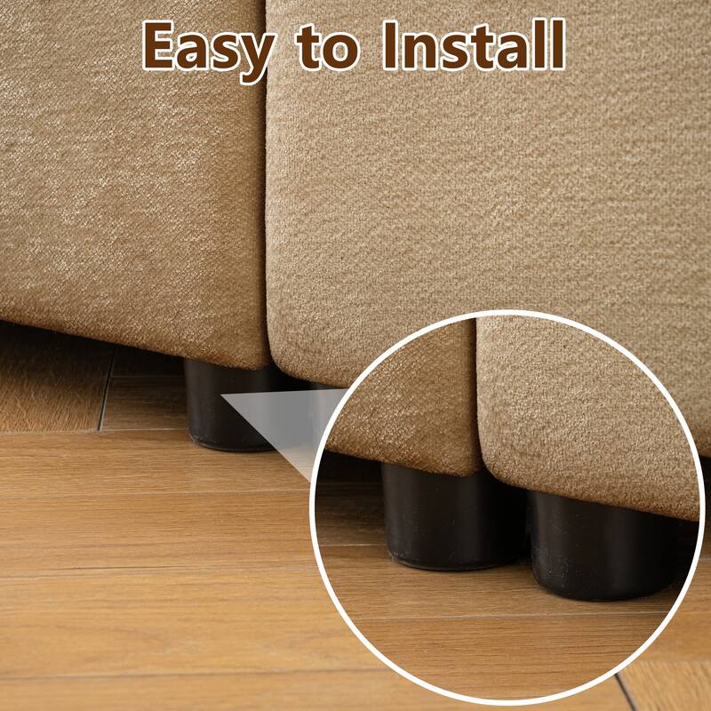 Modern 7-Piece Modular Sofa with Storage 6 Seats & 1 Ottoman