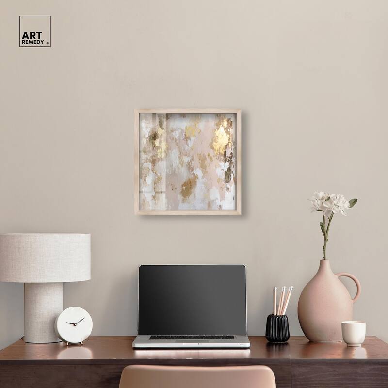 Golden Glimmer Gesture I Shadowbox by Art Remedy