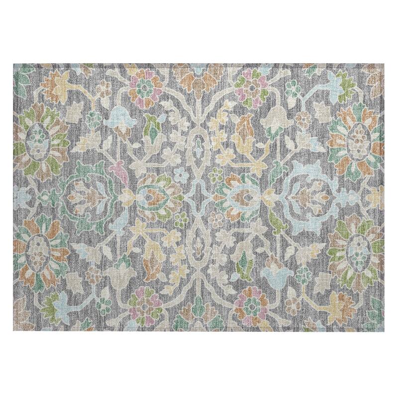 Machine Washable Indoor/ Outdoor Traditional Blanca Chantille Rug